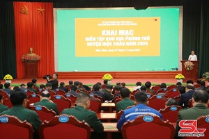 Khai mạc diễn tập khu vực phòng thủ huyện Mộc Châu năm 2024