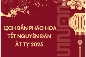 'Lịch bắn pháo hoa Tết Nguyên đán Ất Tỵ 2025