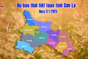 'Dự báo thời tiết toàn tỉnh Sơn La ngày 3/1/2025