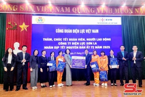 'Công đoàn Tập đoàn Điện lực Việt Nam tặng quà công nhân có hoàn cảnh khó khăn