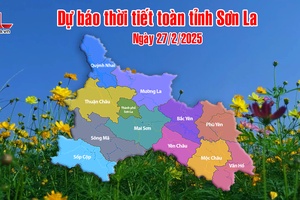 'Dự báo thời tiết toàn tỉnh Sơn La ngày 27/2/2025