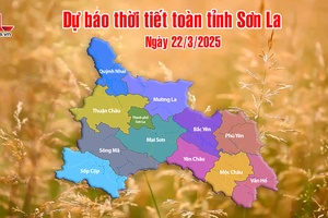 'Dự báo thời tiết toàn tỉnh Sơn La ngày 22/3/2025