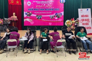 Ngày hội hiến máu tình nguyện tại huyện Sông Mã