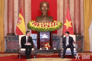 Chủ tịch nước Lương Cường tiếp Thủ tướng Tây Ban Nha Pedro Sánchez