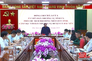 Đồng chí Phó chủ tịch HĐND tỉnh làm việc tại Bắc Yên