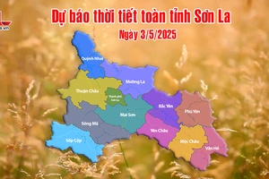 'Dự báo thời tiết toàn tỉnh Sơn La ngày 3/5/2025