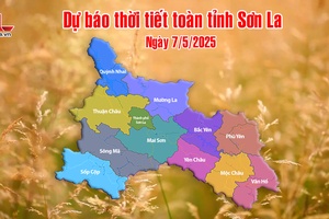 'Dự báo thời tiết toàn tỉnh Sơn La ngày 7/5/2025