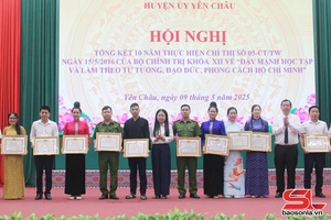'Yên Châu tổng kết 10 năm thực hiện Chỉ thị số 05-CT/TW của Bộ Chính trị