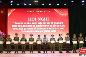 'Đảng ủy Công an tỉnh tổng kết 10 năm thực hiện Chỉ thị 05-CT/TW