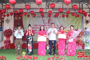 'Trường mầm non 2/9 Bó Mười đón Bằng công nhận đạt chuẩn quốc gia mức độ I