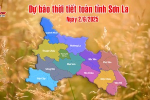 'Dự báo thời tiết toàn tỉnh Sơn La ngày 2/6/2025