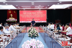 Đồng chí Chánh Văn phòng Trung ương Đảng làm việc với Ban Thường vụ Tỉnh ủy Sơn La