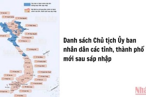 'Danh sách Chủ tịch Ủy ban nhân dân các tỉnh, thành phố mới sau sáp nhập