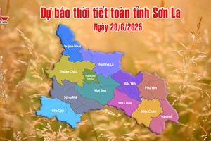 'Dự báo thời tiết toàn tỉnh Sơn La ngày 28/6/2025