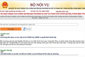 'Giải đáp thông tin về hoạt động của chính quyền địa phương 2 cấp