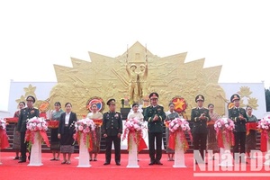 'Hoàn thành nâng cấp Tượng đài Liên minh chiến đấu Việt-Lào tại tỉnh Champasak