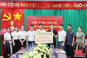 'Ủy ban MTTQ Việt Nam tỉnh Sơn La tiếp nhận ủng hộ khắc phục thiệt hại do ảnh hưởng của thiên tai