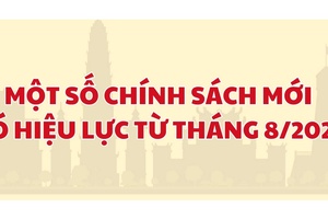 'Một số chính sách mới có hiệu lực từ tháng 8/2025