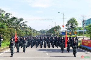 'Các khối diễu binh, diễu hành Công an nhân dân tích cực luyện tập