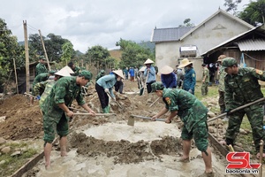 ' Hỗ trợ làm đường bê tông lên nhà thương binh 