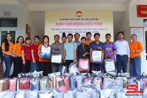 'Hỗ trợ nhân dân bị thiệt hại do thiên tai tại xã Huổi Một