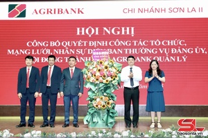 Hội nghị công bố quyết định về công tác mạng lưới Agribank Chi nhánh Sơn La II