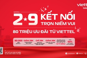 Viettel tung 80 triệu ưu đãi mừng đại lễ 2/9