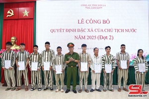 'Sơn La công bố Quyết định của Chủ tịch nước về đặc xá năm 2025 