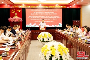 Thông qua dự thảo báo cáo kết quả giám sát của Đoàn giám sát theo Quyết định của Ban Thường vụ Tỉnh uỷ