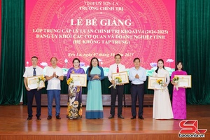 'Bế giảng lớp Trung cấp lý luận chính trị khóa IV.4 hệ không tập trung