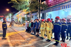 'Sơn La đồng loạt tổ chức thực tập phương án chữa cháy và cứu nạn, cứu hộ