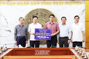 Tỉnh Sơn La hỗ trợ Nhân dân tỉnh Thái Nguyên 1 tỷ đồng khắc phục hậu quả thiên tai