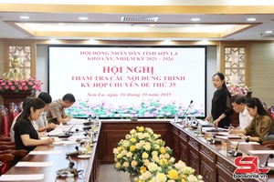 Thẩm tra các nội dung trình Kỳ họp chuyên đề lần thứ 35 HĐND tỉnh Sơn La khóa XV