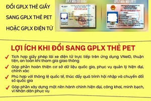 'Công an Sơn La khuyến khích đổi giấy phép lái xe giấy bìa sang thẻ nhựa PET