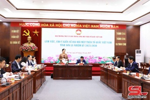 Cho ý kiến về Đại hội đại biểu Mặt trận Tổ quốc Việt Nam tỉnh Sơn La khóa XVI