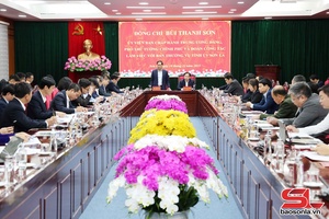 Phó Thủ tướng Chính phủ Bùi Thanh Sơn làm việc với Ban Thường vụ Tỉnh ủy Sơn La