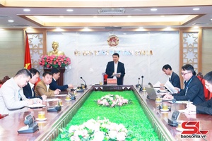 Đồng chí Phó Chủ tịch UBND tỉnh Sơn La làm việc với một số sở, ngành rà soát nội dung liên quan đến cuộc làm việc với Bộ Dân tộc và Tôn giáo