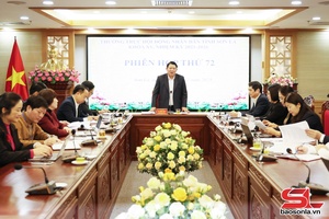 Phiên họp thứ 72 Thường trực HĐND tỉnh Sơn La khóa XV, nhiệm kỳ 2021-2026