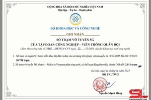 'Bộ Khoa học và Công nghệ ghi nhận Viettel hoàn thành cam kết triển khai mạng 5G