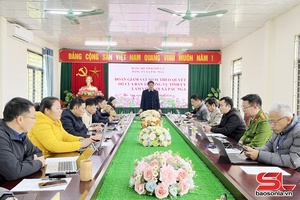 'Đoàn giám sát số 01 của BTV Tỉnh ủy làm việc tại xã Pắc Ngà về công tác bầu cử