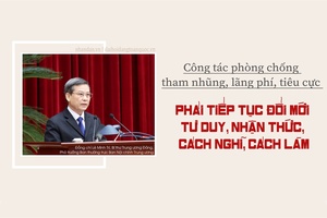Công tác phòng chống tham nhũng, lãng phí, tiêu cực phải tiếp tục đổi mới tư duy, nhận thức, cách nghĩ, cách làm