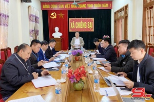 ' Giám sát công tác chuẩn bị bầu cử tại xã Chiềng Sại