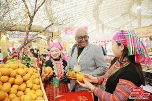 'Nông sản Sơn La hấp dẫn du khách tại Hội chợ Mùa Xuân