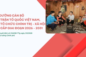 Bồi dưỡng cán bộ Mặt trận Tổ quốc Việt Nam, các tổ chức chính trị - xã hội các cấp giai đoạn 2026 - 2031