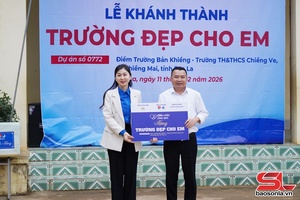 'Khánh thành nhà lớp học điểm trường bản Khiềng, xã Chiềng Mai