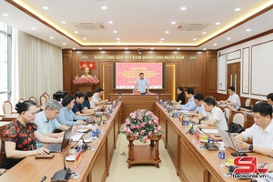 Hội nghị giao ban với các cơ quan tham mưu, giúp việc Tỉnh ủy và các đơn vị sự nghiệp của Đảng