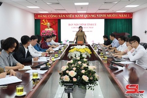 Ban Nội chính Tỉnh ủy làm việc với Đảng ủy, Cơ quan Sở Tư pháp