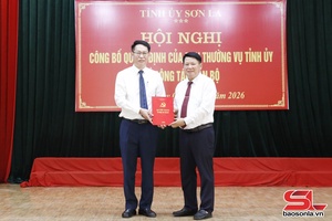 Công bố quyết định của Ban Thường vụ Tỉnh ủy về công tác cán bộ tại Đảng ủy xã Mai Sơn