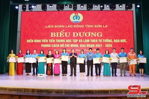 Biểu dương điển hình tiến tiến trong học tập và làm theo lời Bác