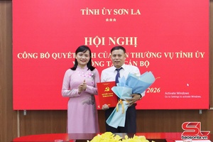 Công bố Quyết định của Ban Thường vụ Tỉnh ủy về công tác cán bộ